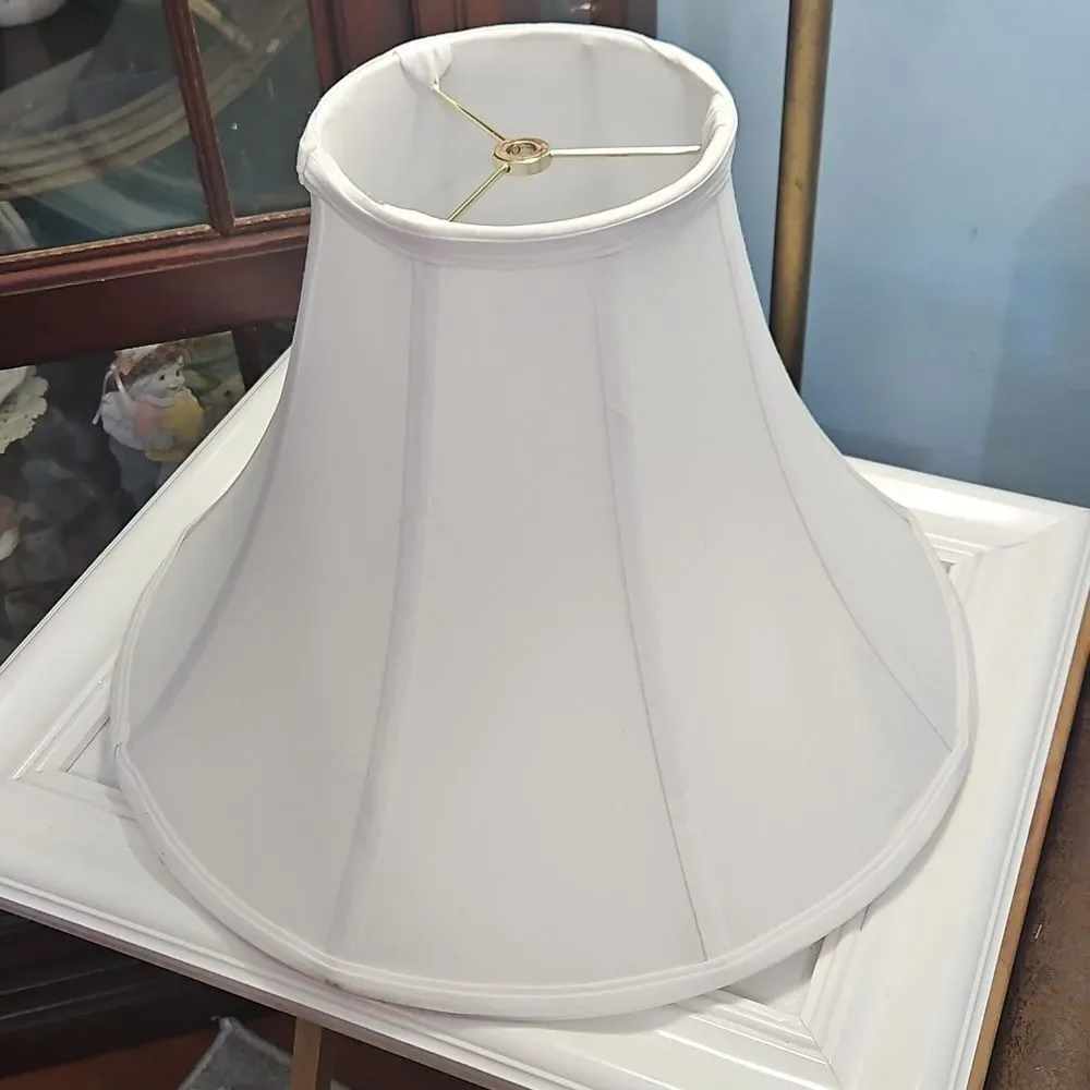 Elegant White Bell Lampshade Classic Home Decor Neutral Lighting